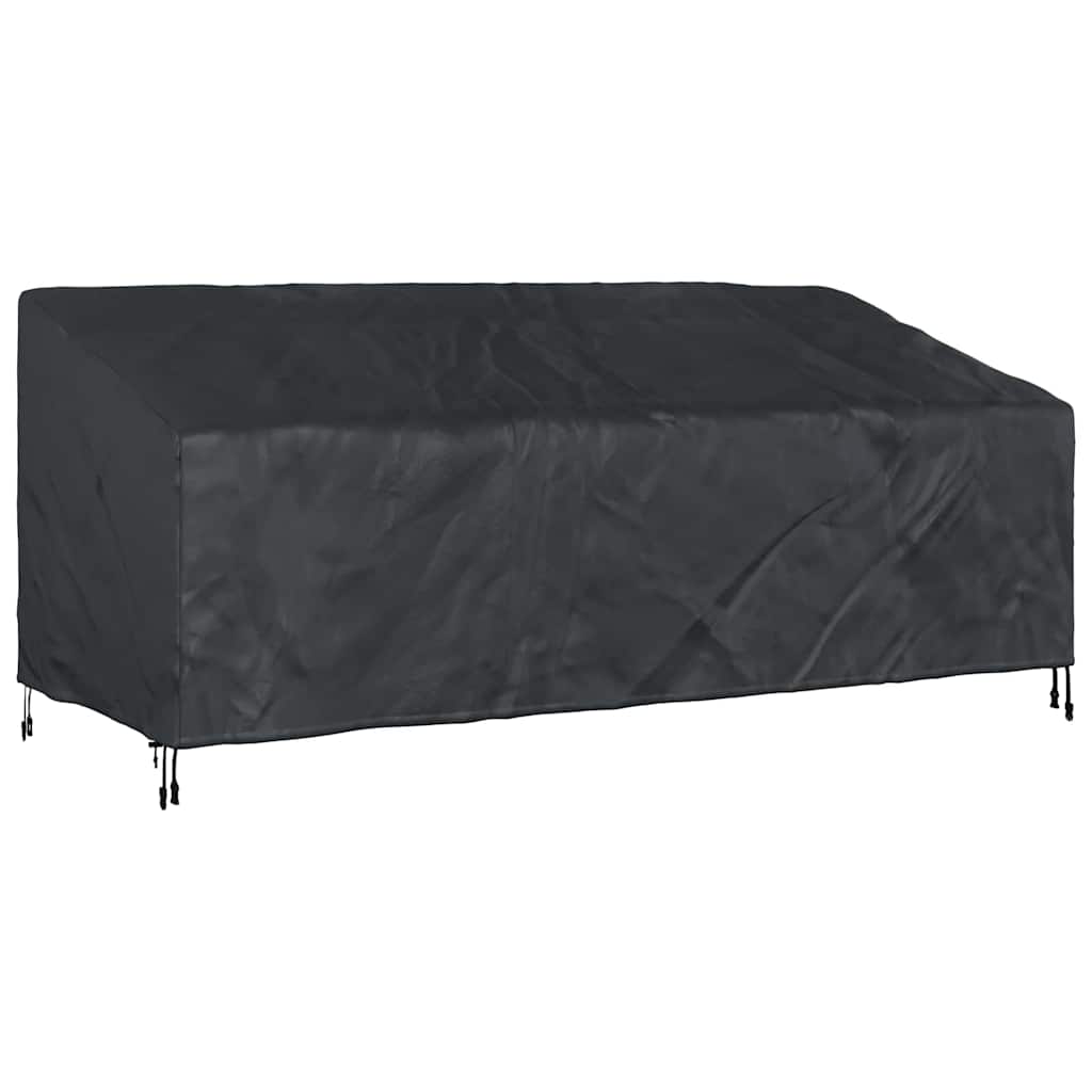 Garden Bench Cover Black 200 x 100 x 89 cm 210D oxford fabric